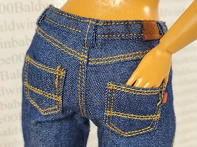 N30 (b~fits Curvy Made To Move Barbie Buff Ken Doll Size Blue Pocket Jeans Pants • $14.97