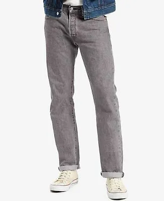 Levis 501 Jeans New Mens Original Button Fly Color Grey • $58.87