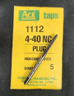 Qty 1 New Irwin/hanson 1112 High Carbon 4-40 Nc Steel Plug Tap Made In Usa • $8.95