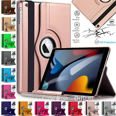For Apple IPad 10.2 9th 8th 7th Generation 360 Rotating Smart Leather Case Cover • £6.98