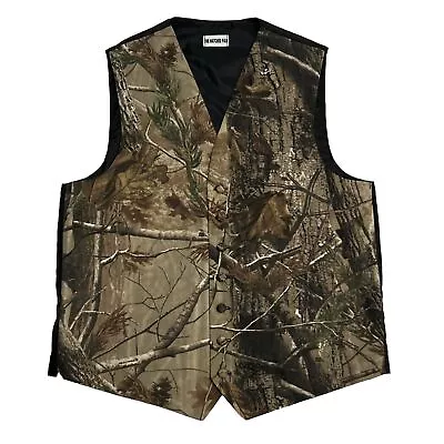 Camouflage Formal Vest Realtree Sz L Prom Wedding Hunting Outdoorsman Camo • $24.80