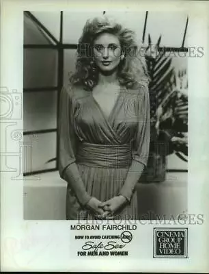 1987 Press Photo Morgan Fairchild In How To Avoid Catching AIDS - Nop23478 • $16.99