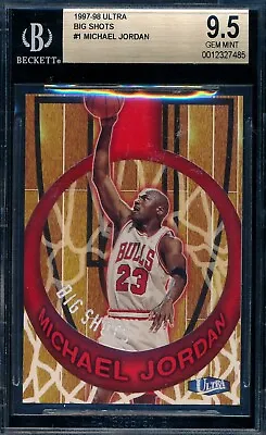 Michael Jordan 1997-98 Fleer Ultra Big Shots Bgs 9.5 Gem Mint Insert Card #1! • $249.99