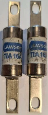 £3.50 • Buy 1no Lawson BS88-2 TIA16A  Fuse - 415v 80kA - 86x12 - Fixing Centres - 73mm