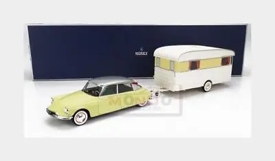 1:18 NOREV Citroen Ds19 With Roulotte 1960 Yellow White NV181762 Model • £139.95