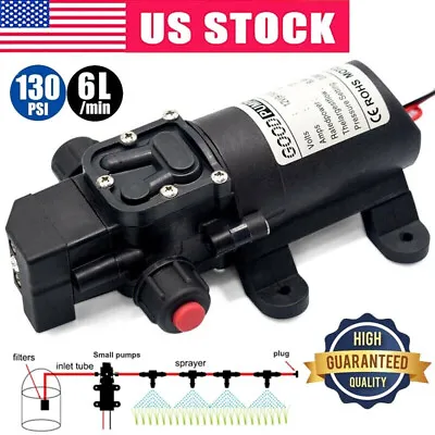 12V Self-Priming Water Pump Diaphragm Sprayer Marine Boat RV Camper Shower +Hose • $17.99