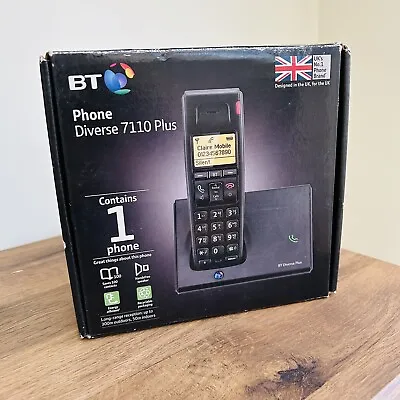 BT Diverse 7110 Plus Landline Domestic Caller ID DECT Cordless Phone Telephone • £29.95