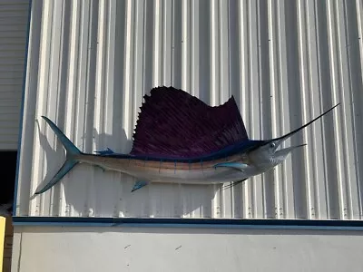 121  Pacific Sailfish Two Sided Fish Mount Replica - Quick Production • $1694