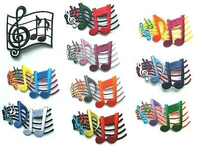 £2.69 • Buy MUSICAL NOTE PATCH, Sheet Music *SEW-ON/IRON-ON* Embroidered Badge, Colourful!