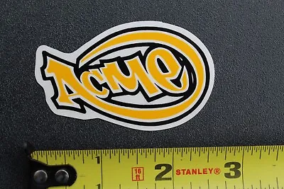 ACME Skateboards Clear Yellow Graffiti 90's Z40B Vintage Skateboarding STICKER • $16