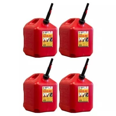 Midwest Can 5610 5-Gallon Gas Can Plastic Will Not Corrode Or Rust 4 Pack • $381.47