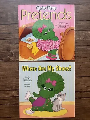 SIGNED By Author Baby Bop Barney Book Lot Baby Bop Pretends Where Are My Shoes • $59.96