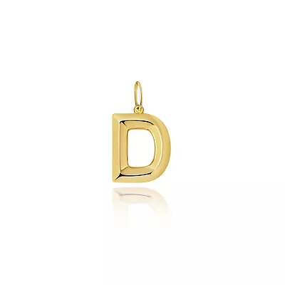 9ct Gold 14mm Plain Initial D Pendant • £176.65