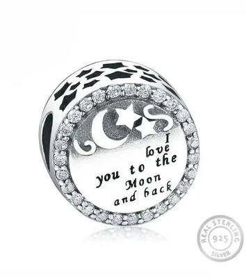 £10.99 • Buy 925 Sterling Silver I Love You To The Moon And Back Love Heart Charm Mothers Day