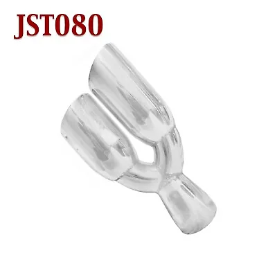 JST080 3  Stainless Dual Exhaust Tip 3 1/2  3.5  X 7  Outlet / 13  Long • $50.45