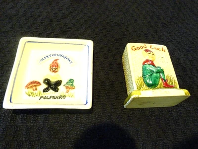 £1.10 • Buy Vintage Small Pixie Dish Polperro & Pixie Matchbox Holder St Ives