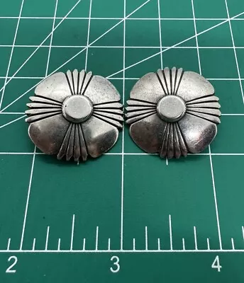 Fun VINTAGE Old Pawn NAVAJO Signed Sterling Silver Earrings! • $49.99