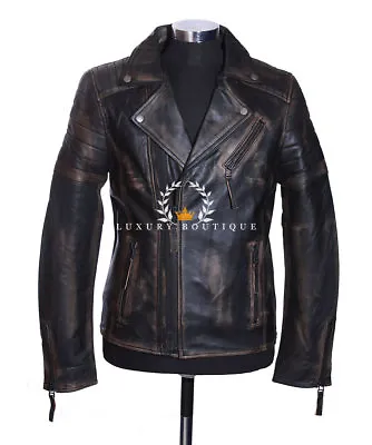 £101.99 • Buy Wolverine Rust Black Men's Movie Designer Real Quilted Lambskin Leather Jacket