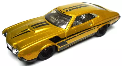 2010 Hot Wheels '72 Ford Grand Torino Sport Gold 1:64 Diecast 3  Car W/ Black • $10.99