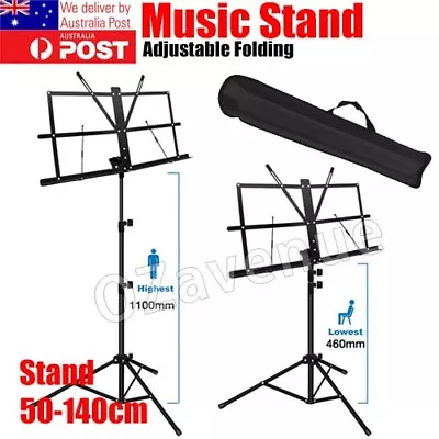 $16.95 • Buy Foldable Sheet Music Stand Tripod Holder With Carry Bag For Stage Violin Guitar