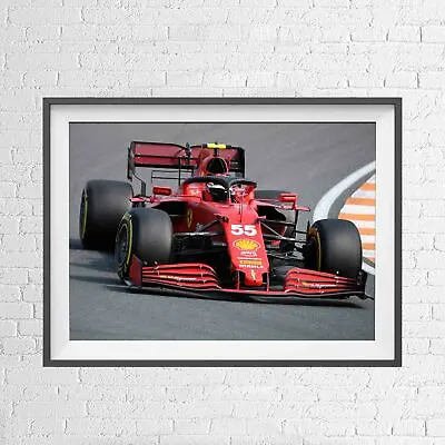 $11.95 • Buy Formula 1 - Sainz Ferrari F1 Racing Car Poster Picture Print - Size A5 To A0
