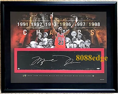 UDA MICHAEL JORDAN SIGNED BULLS GAME FLOOR AUTO #22/23 AUTOGRAPH 36 X28  FRAMED • $25687.97