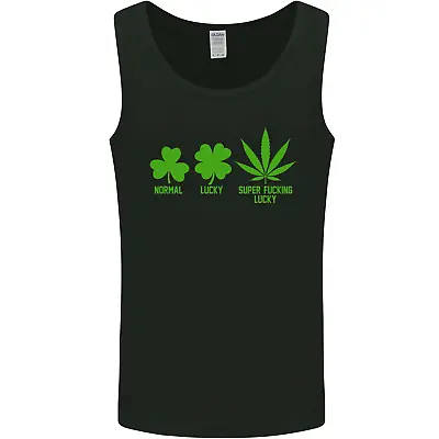 $17.09 • Buy St Patricks Day Lucky Weed Drugs Funny Mens Vest Tank Top