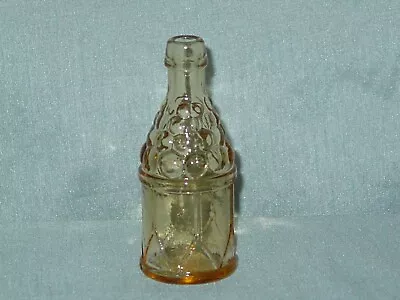 Vintage Wheaton Miniature Amber Drum & Grape Glass Bottle • $9.99