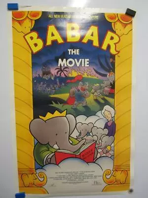 BABAR THE MOVIE Animated Family Original Vintage Home Video Movie Poster • $22.14