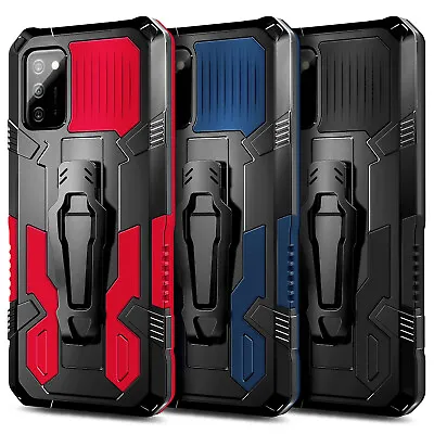 Case For Samsung Galaxy A02S Shockproof Belt Clip Phone Cover W/ Tempered Glass • $7.98