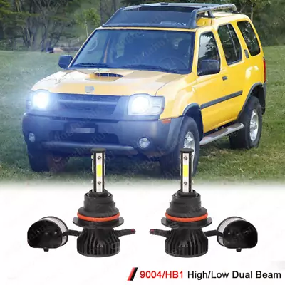 For Nissan Xterra 2000 2001-2X 6000K 9004 LED Headlight Bulbs High-Low Dual Beam • $26.23