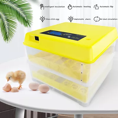 48/56/96  Digital Eggs Incubator Egg Hatcher Temperature Control Automatic 80W • $73.99