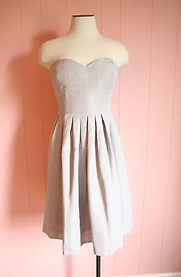 JCrew Marlie Dress Classic Faille 8 Pale Graphite Grey Bridesmaid Cocktail NWT • $79.95