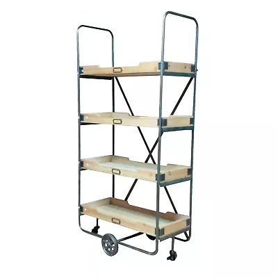 Shelving Display - Industrial Style 4 Shelf Unit With Wheels Shop & Home (DI20) • £267.47