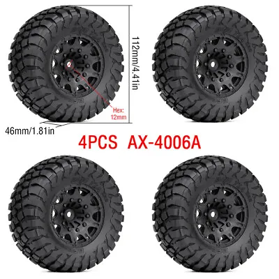 4x4 112*46MM RC Rubber Tires Wheel For 1/10 Course Truck ARRMA Traxxas Slash • $30.41