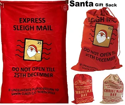 £10.99 • Buy Giant Christmas Santa Sack Stocking Extra Large Red Father Xmas Gift Present Bag