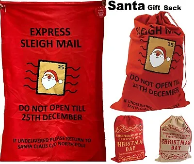 Giant Christmas Santa Sack Stocking Extra Large Red Father Xmas Gift Present Bag • £7.99