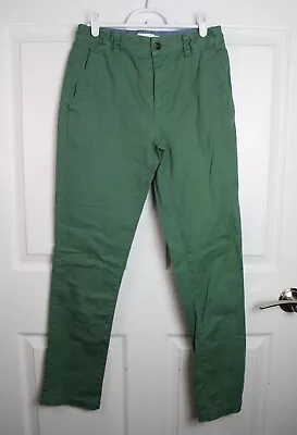 Boy's Mini Boden Chino Stretch Twill Pants Rosemary Green Adjustable Waist Sz 14 • $22.99