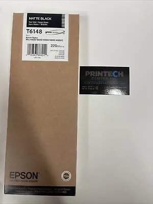 T6148 Genuine Epson 2012  Matte Black Ink Stylus Pro 4400 4450 4800 4880 New • $10