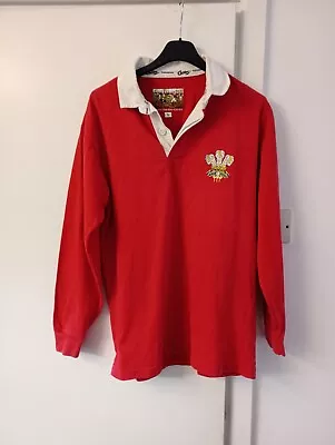 Vintage Wales Long Sleeve Rugby Union Shirt By Cotton Traders Size Small 38/40  • £4.99