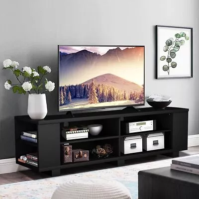 Wood TV Stand Console Storage Entertainment Media Center • $129.62