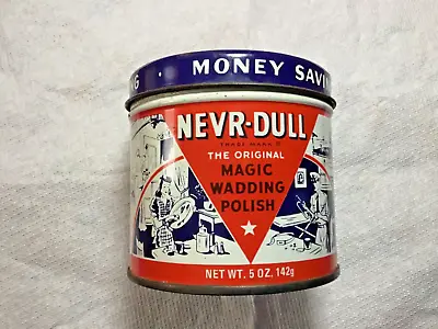 Nevr-Dull Magic Wadding Polish Tin Can Vtg Advertisement 1941 • $8