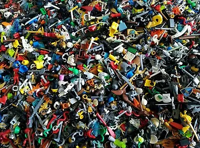 LEGO Minifigure Accessories Lot Of 30 Random Tools Bulk Backpacks Weapons • $5.49
