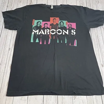 Maroon 5 North American Tour 2013 Black T Shirt Short Sleeve Size XL Band Shirt • $9.95