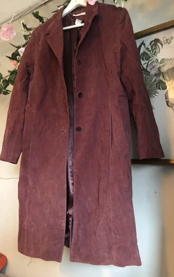 £25 • Buy Real Leather Suede Penny Lane Afghan Coat Medium Simone Y2K Vintage Jacket