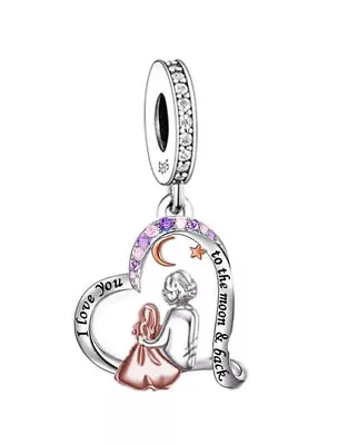 Love You To The Moon Charm Suits Grandma Nan Auntie 🌺 925 Sterling Silver Gift • £16.99