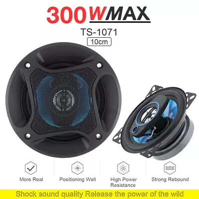 2pcs Durable 4 Inch 2Way 300W Car Speaker Automobile Car HiFi Audio Full Range • $49.56