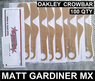 100 Qty TEAR OFFS For OAKLEY CROWBAR MOTOCROSS GOGGLES • $20.90