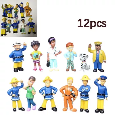 12pcs Cartoon Movie Fireman Sam Action Figure Toys Pvc Model Dolls Kids Gift Toy • $19.50