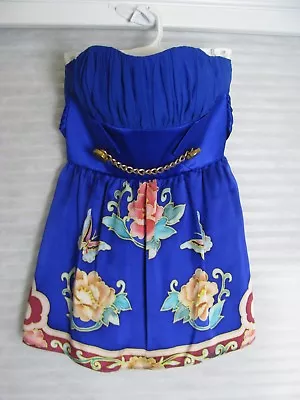 Meghan Los Angeles Silk Blue Dress Size 2 • $24.95